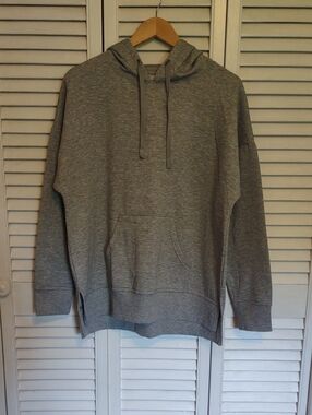 NWT Athletic Works Size L Large Grey Hooded Sweatshirt Hoodie
